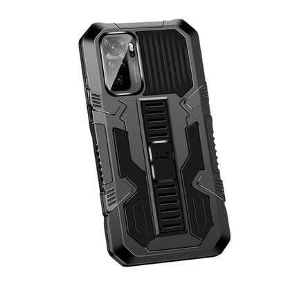 Hybrid PC + TPU Case with Hidden Kickstand and Corner Airbags for Redmi Note 10 4G