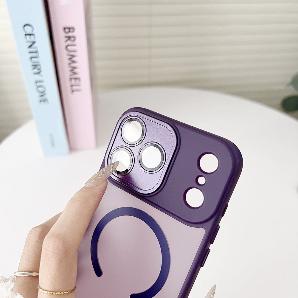 2-in-1 Frosted Translucent Magnetic Phone Case for iPhone 14/15/16/17